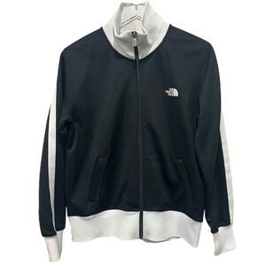 The North Face Women Size XL Zip-up Track Jacket Black White